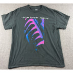 Nine Inch Nails NIN Pretty Hate Machine Tee M/L Gray Pink Blue Graphic