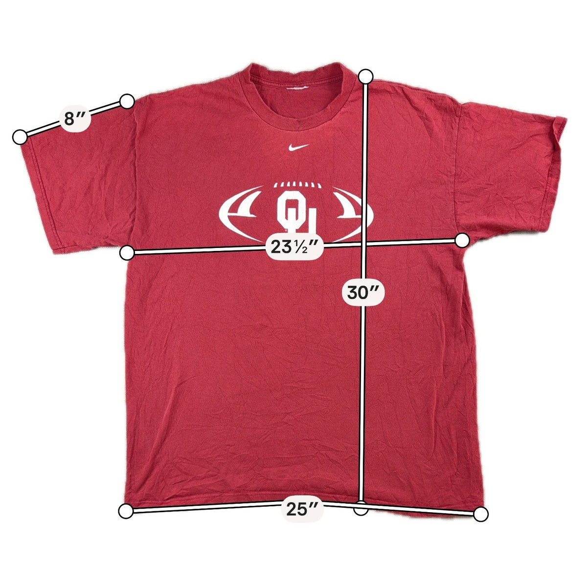 Nike Oklahoma Sooners OU Football T Shirt Mens XL Red Big 12 College NCAA
