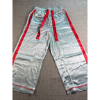 MERSEA Satin Lounge Pants XS Aqua Blue Red Stripe  Price: