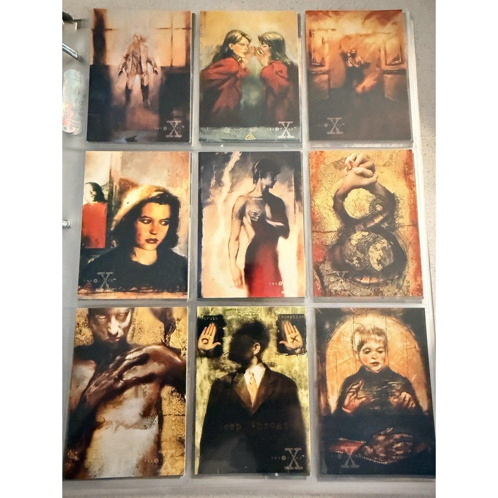 NEAR COMPLETE 1995 TOPPS THE X-FILES CARD SET + INSERTS • LOT • MULDER SCULLY