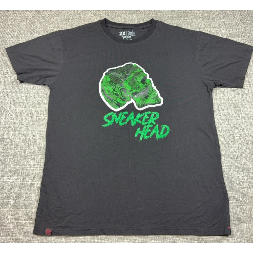 Bleecker & Mercer Sneaker Head T Shirt Mens 2X Black Skull Shoe Graphic