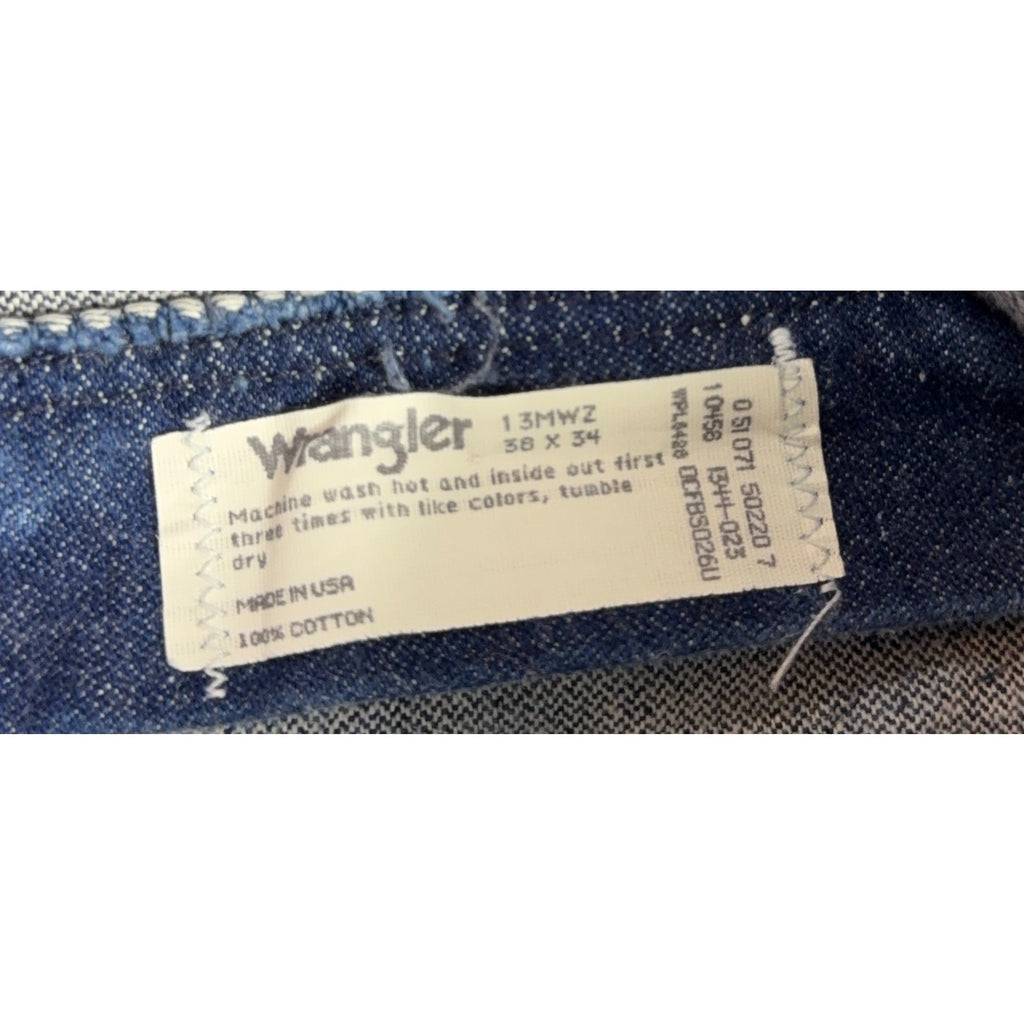 Vintage Wrangler 13MWZ Cowboy Cut Jeans Men's 38x34 USA Made 36x32