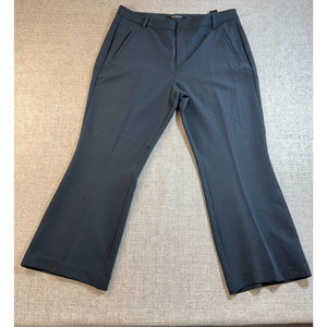 Liverpool Los Angeles Womens 14/32 Black Cropped Flare Dress Pants Stretch Flaw