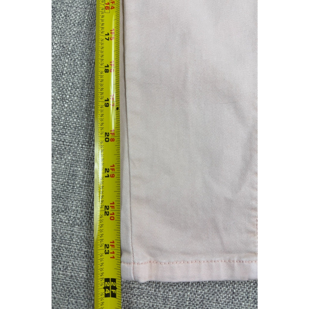 WHBM Skimmer Pants Womens 8 Blush Pink Cargo Skinny Ankle Zip Utility
