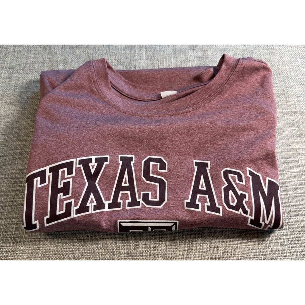 Texas A&M Aggies Shirt Adult Small Maroon Long Sleeve Performance NCAA College