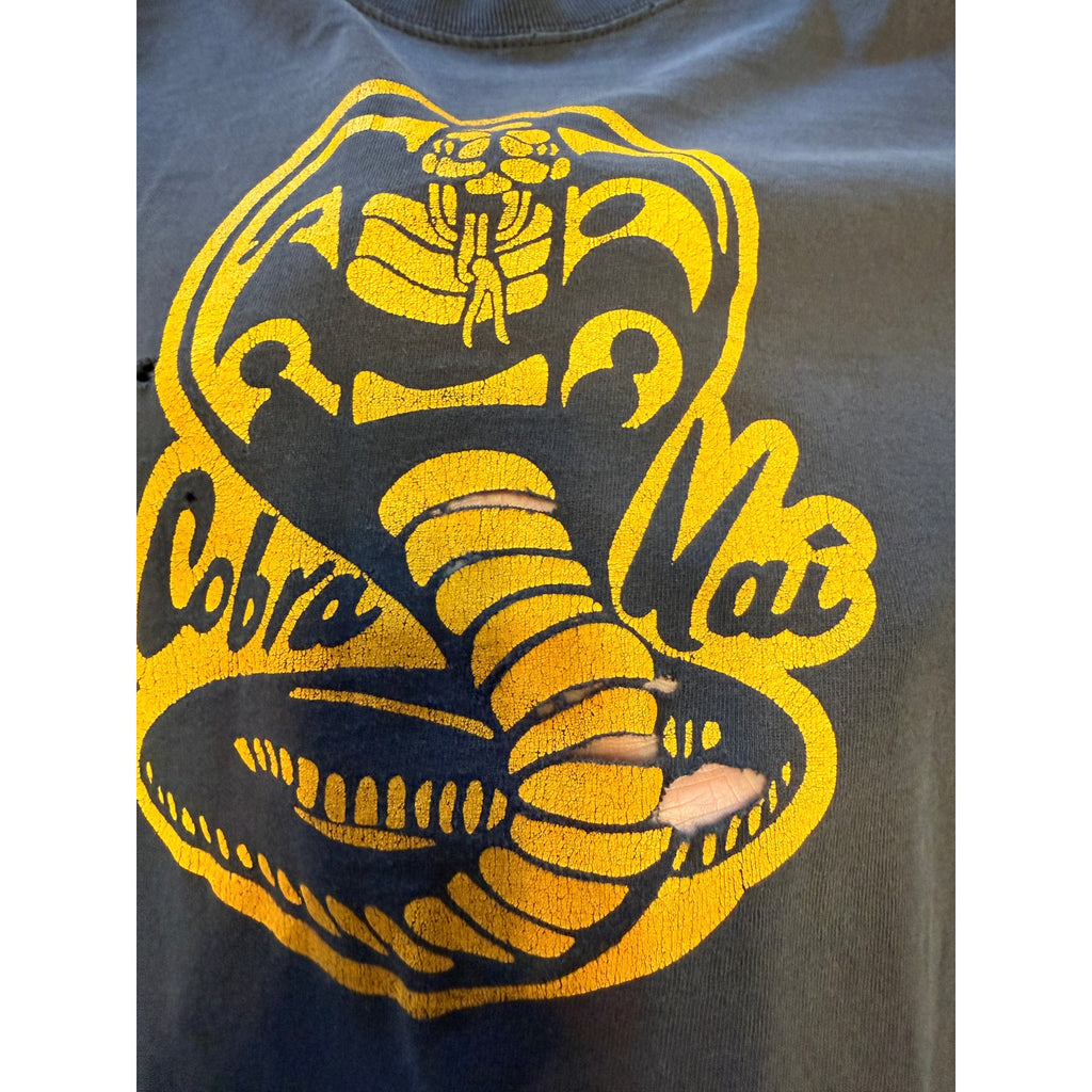 Vintage Cobra Kai T Shirt XXL Distressed Thrashed Faded Gildan Karate Kid Graphic Tee