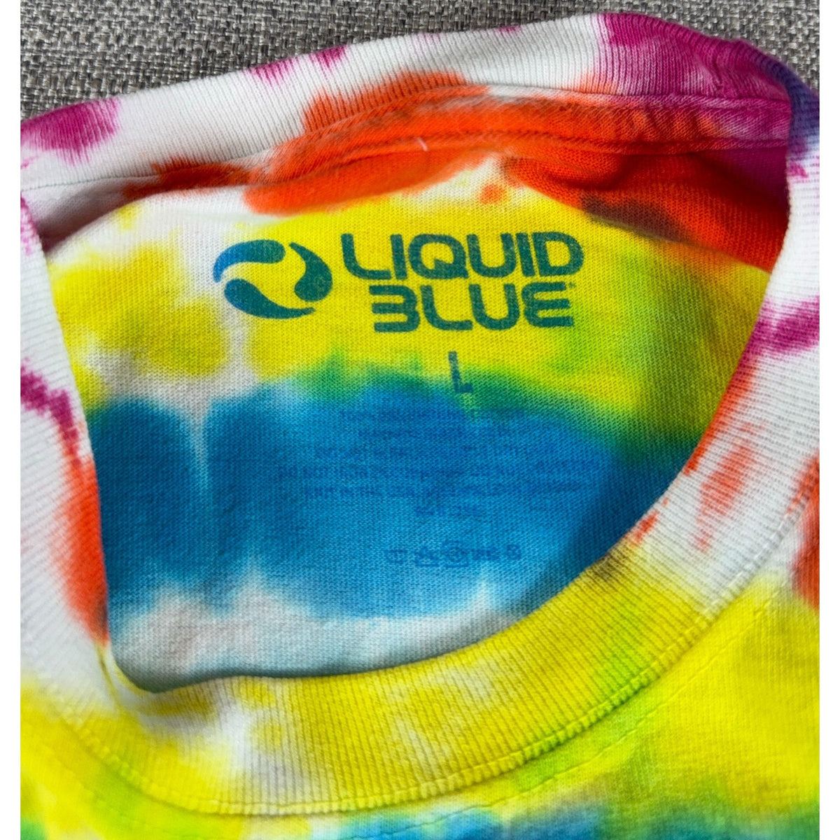 Liquid Blue Grateful Dead Tie Dye T Shirt Mens L Skeleton Roses Psychedelic