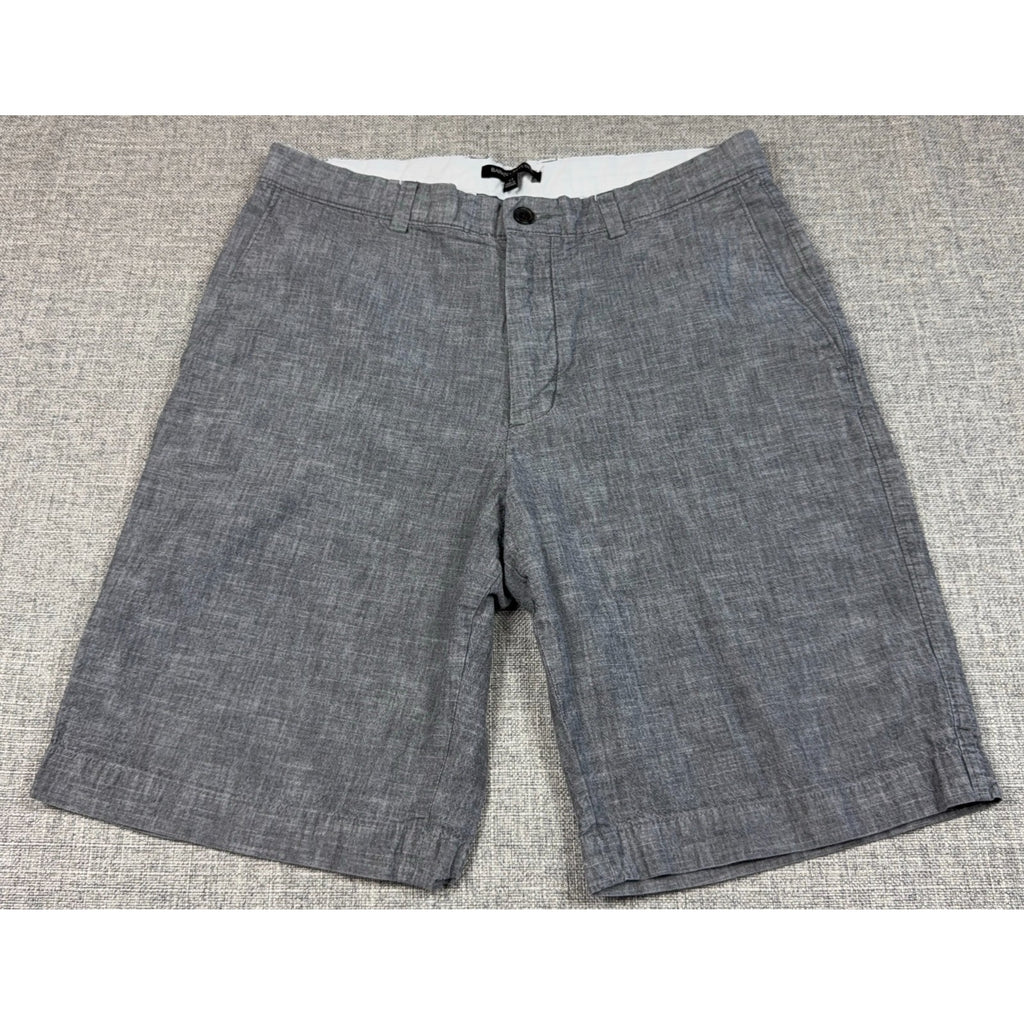 Banana Republic Mens Shorts Lot of 3 Charcoal Gray Linen Textured Blue 33W