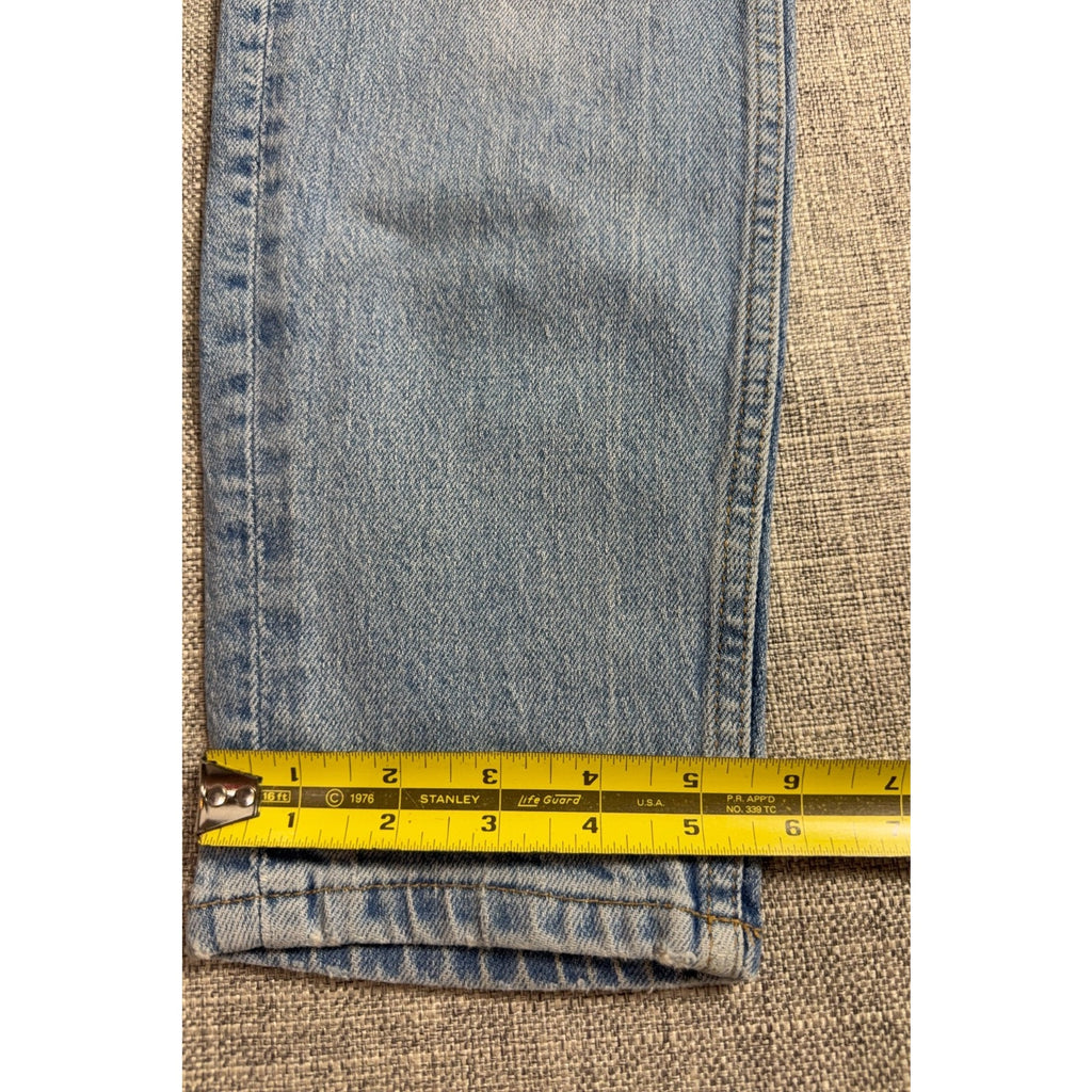 Zara Mens Jeans 31 Light Wash Slim Straight Cropped Ankle Denim 26.5 Inseam