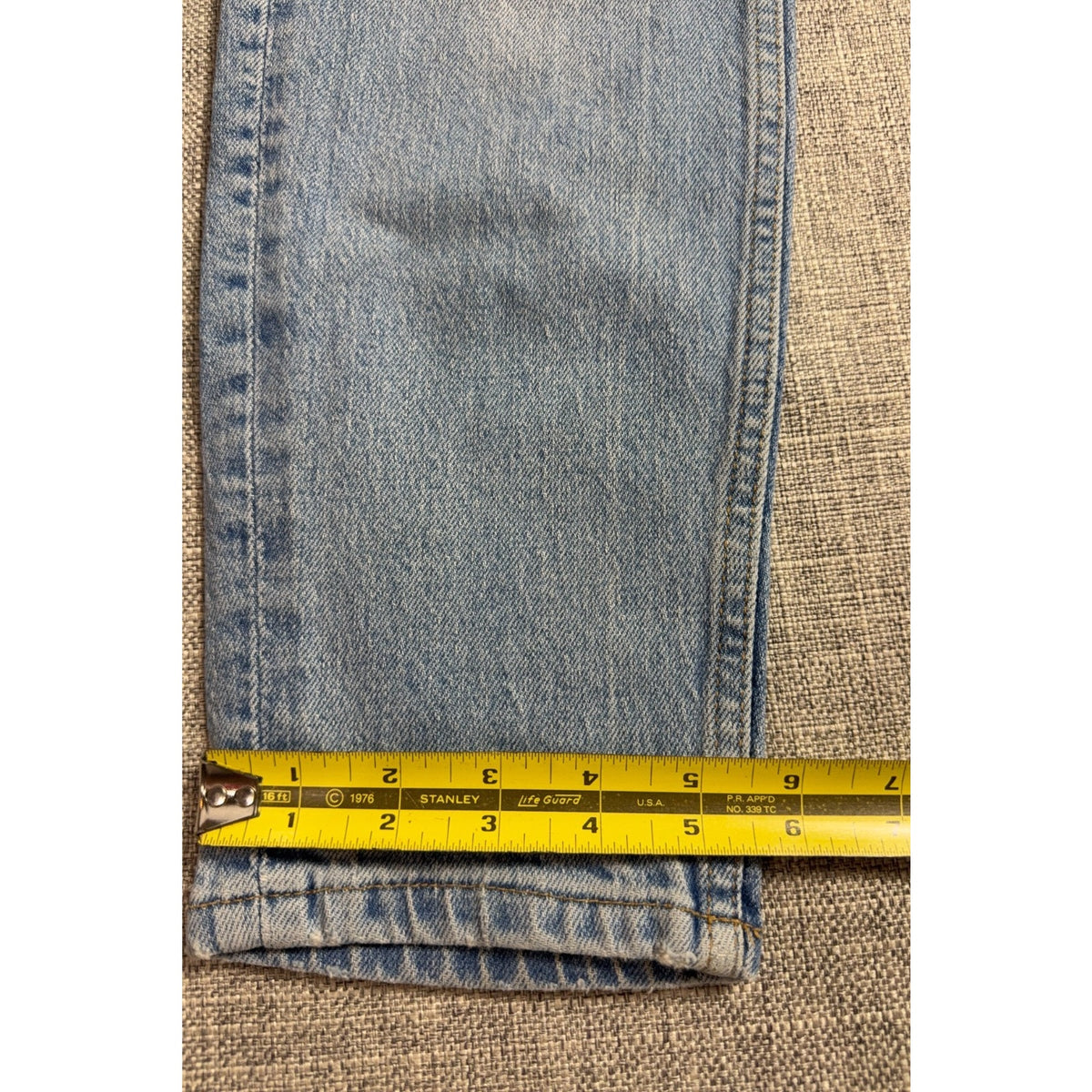 Zara Mens Jeans 31 Light Wash Slim Straight Cropped Ankle Denim 26.5 Inseam