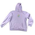 The Simpsons Homer Simpson Hoodie Mens Lavender Embroidered Pullover 22x27.5