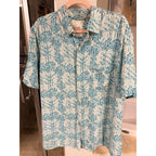 Tasso Elba Island Silk Linen Hawaiian Camp Shirt Men’s XXL Blue Tropical Resort