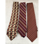 Vintage Men’s Tie Lot 3 Silk Designer Calvin Klein Chaps Carlos DeVenezia 90s