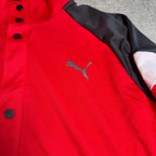 PUMA A.C.E. Track Jacket Men L Red Black White Snap Front 517851-02 DryCELL