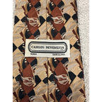 Vintage Men’s Tie Lot 3 Silk Designer Calvin Klein Chaps Carlos DeVenezia 90s