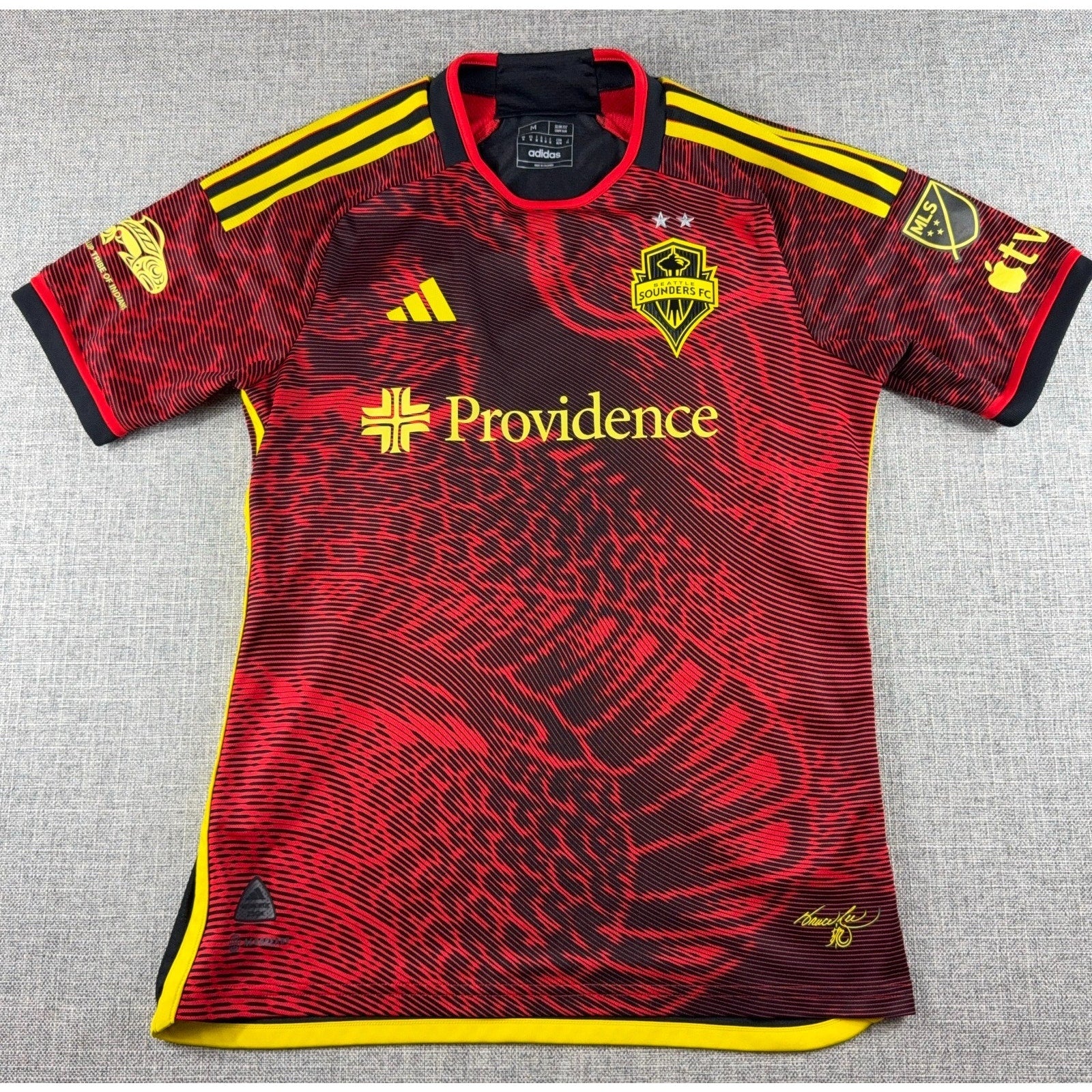 Seattle Sounders Bruce Lee Jersey Adidas Authentic MLS 2023 Mens M HI1837