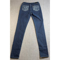 Rocawear Womens Jeans Size 7 Dark Wash Slim Straight Y2K Embroidered Pockets