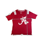 Colosseum Alabama Crimson Tide Womens Medium Red Distressed A Football Shirt