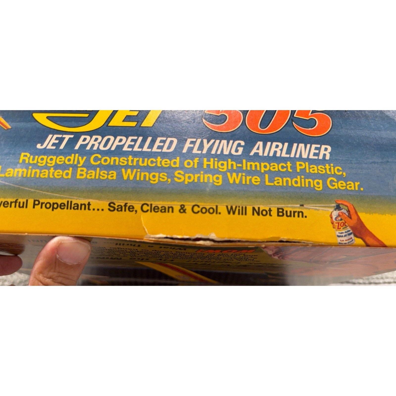 1970 Victor Stanzel Mini Jet 505 ZOOM Jet Propelled Airliner Toy Plane Boxed
