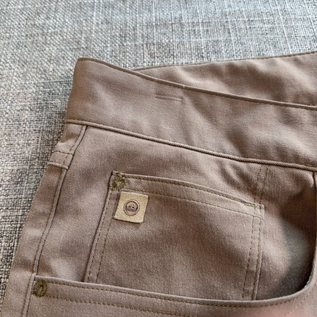 Peter Millar Pants Mens 36x34 Khaki 5 Pocket Golf Casual Chino Stretch