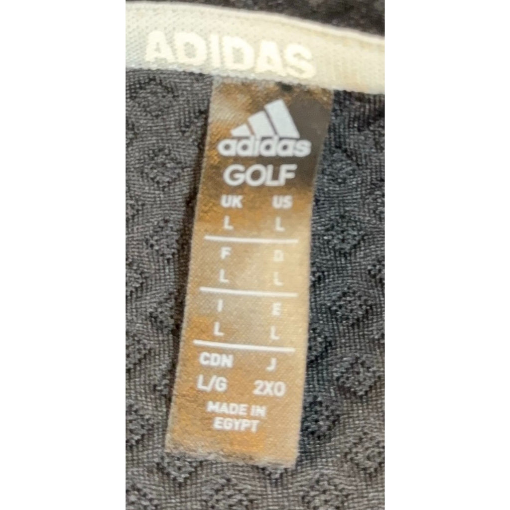 adidas Golf Men's L Black Textured 1/4 Zip Pullover Performance ADVR0850