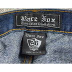 Bare Fox OneColorOneNation Jeans 26 Rose Embroidered Dark Wash Y2K Denim