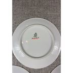 Antique PM Moschendorf Bavaria Hand Painted Rose Plates Set 6 Gold Rim 1895-1910
