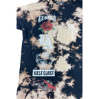 Poison California Legend LA West Coast Bleach Tie Dye Graphic T Shirt Medium