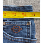 Harley Davidson Womens Jeans 34x31 Bootcut Blue Denim Genuine MotorClothes Biker