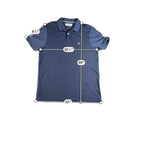 Original Penguin Polo Shirt Mens M Navy Blue Textured Cotton Golf Casual