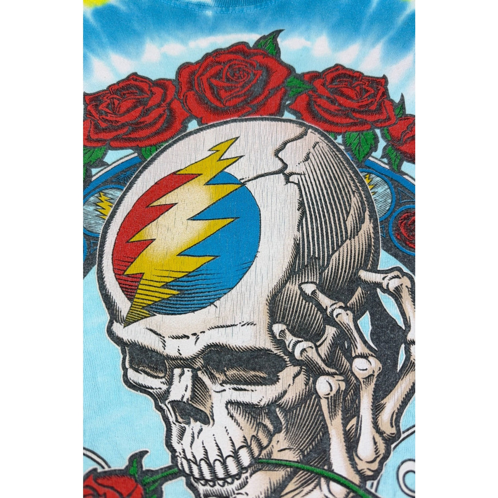 Liquid Blue Grateful Dead T Shirt Mens M Tie Dye Bertha Skull Roses Steal Face