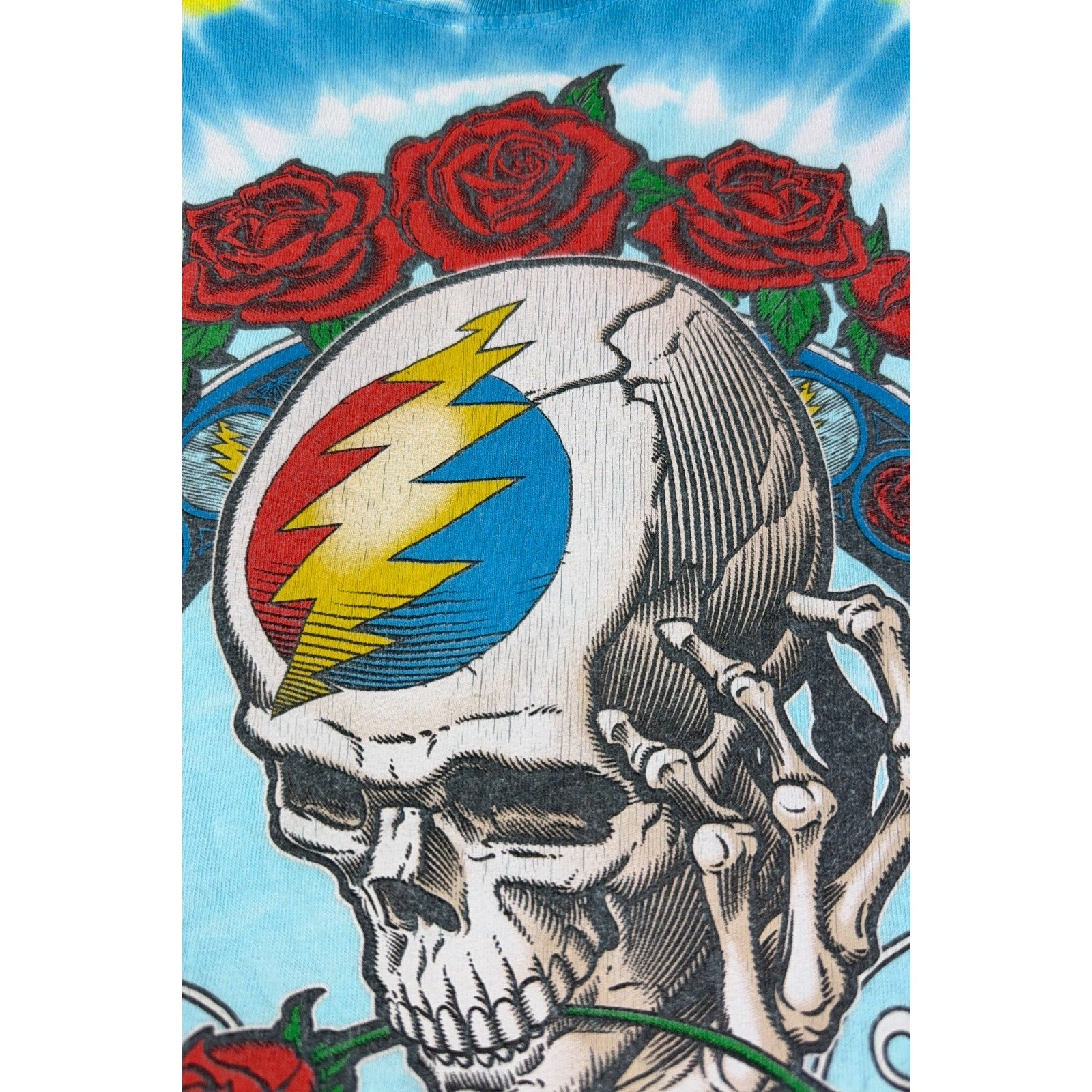 Liquid Blue Grateful Dead T Shirt Mens M Tie Dye Bertha Skull Roses Steal Face
