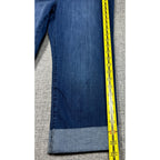 Liverpool Charlie Crop Jeans Women 16W Blue Cuffed Stretch Mid Rise Plus