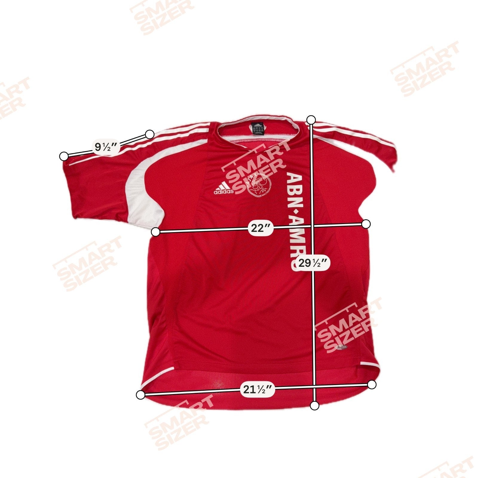 Vintage Ajax Amsterdam Adidas Climacool Training Jersey XL ABN AMRO Red Soccer
