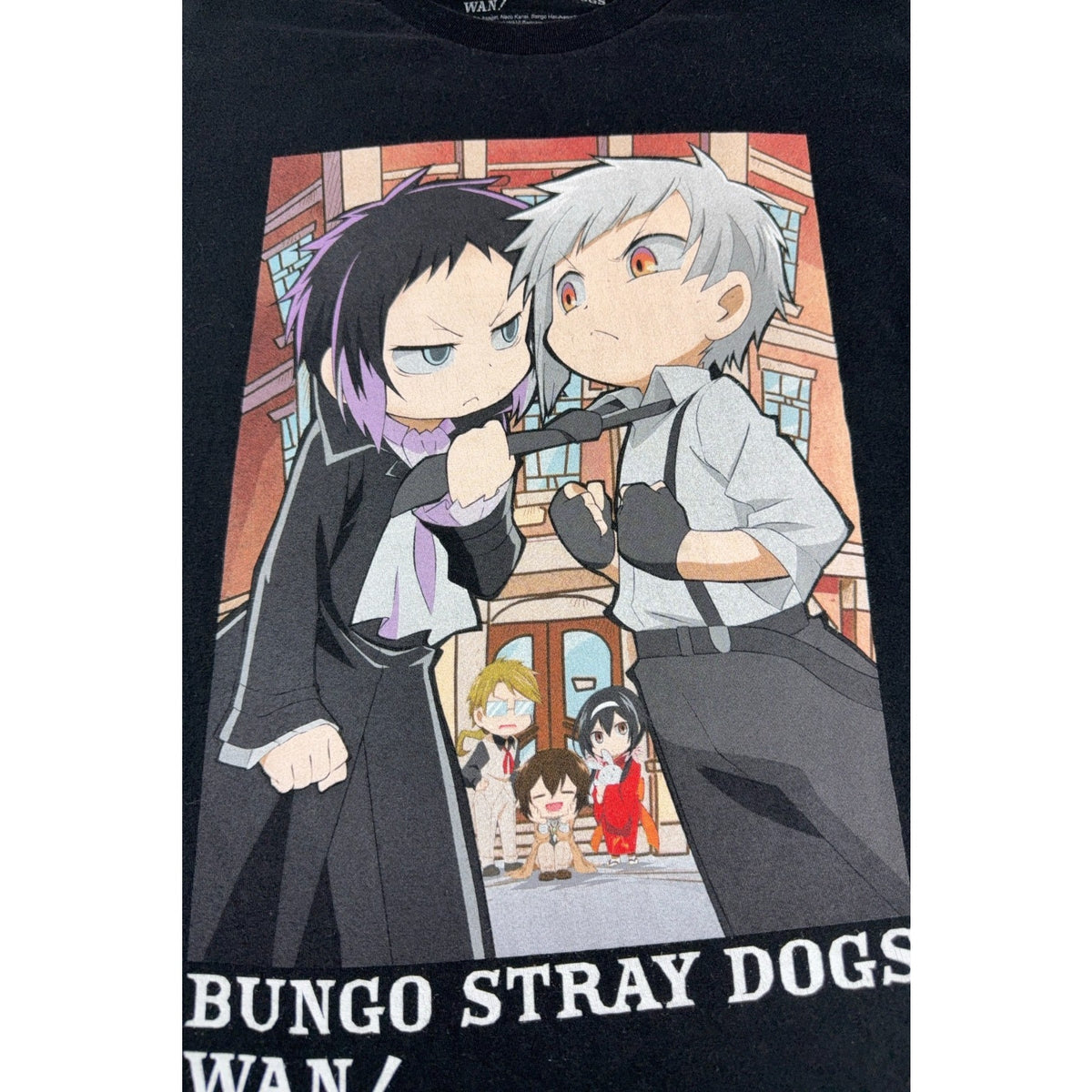 Bungo Stray Dogs WAN T Shirt Adult L Black Akutagawa Atsushi Anime Manga