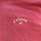 Callaway Golf 1/4 Zip Pullover Mens Large Burgundy Maroon Mock Neck Sweatshirt