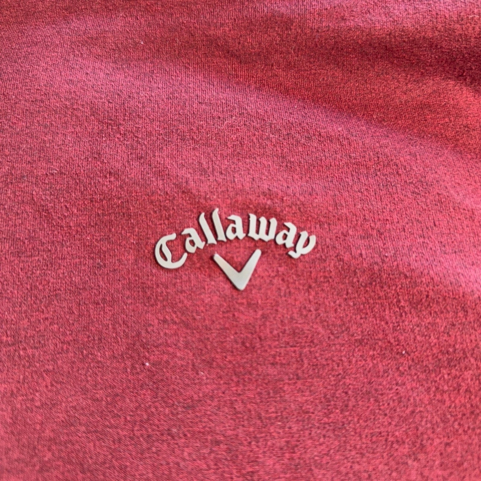 Callaway Golf 1/4 Zip Pullover Mens Large Burgundy Maroon Mock Neck Sweatshirt