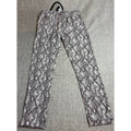 Urban Outfitters Snake Print Pants Womens S Gray White Pull On Cropped 25.5