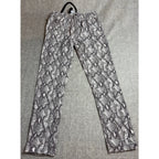 Urban Outfitters Snake Print Pants Womens S Gray White Pull On Cropped 25.5