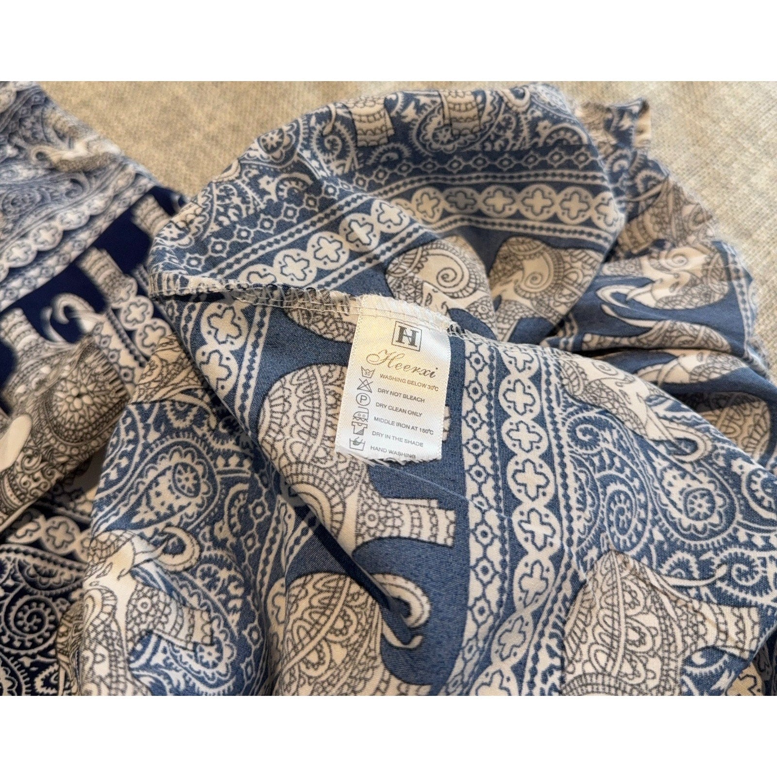 Boho Lounge Yoga Hemxi Elephant Palazzo Pants Women’s Wide Leg Festival NWT