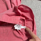 Nautica Sea Voyage Shirt Mens L Coral Red Long Sleeve Button Up Pockets
