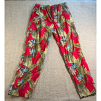 Tommy Bahama Lounge Pants Mens Medium Red Tropical Floral Pajama Sleep Pants