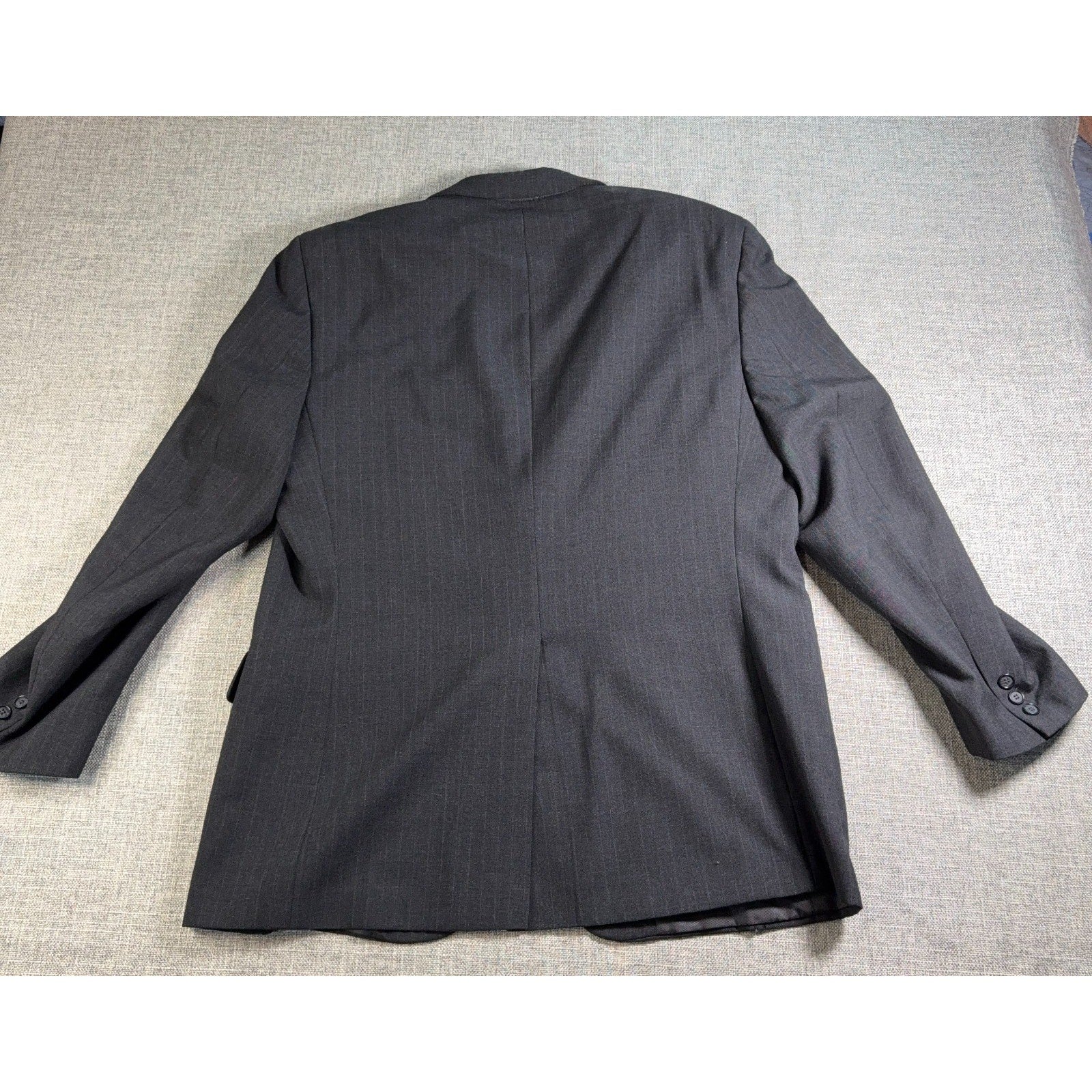 Bernhard Altmann Blazer Mens 42R Charcoal Gray Pinstripe Wool Blend Suit Jacket