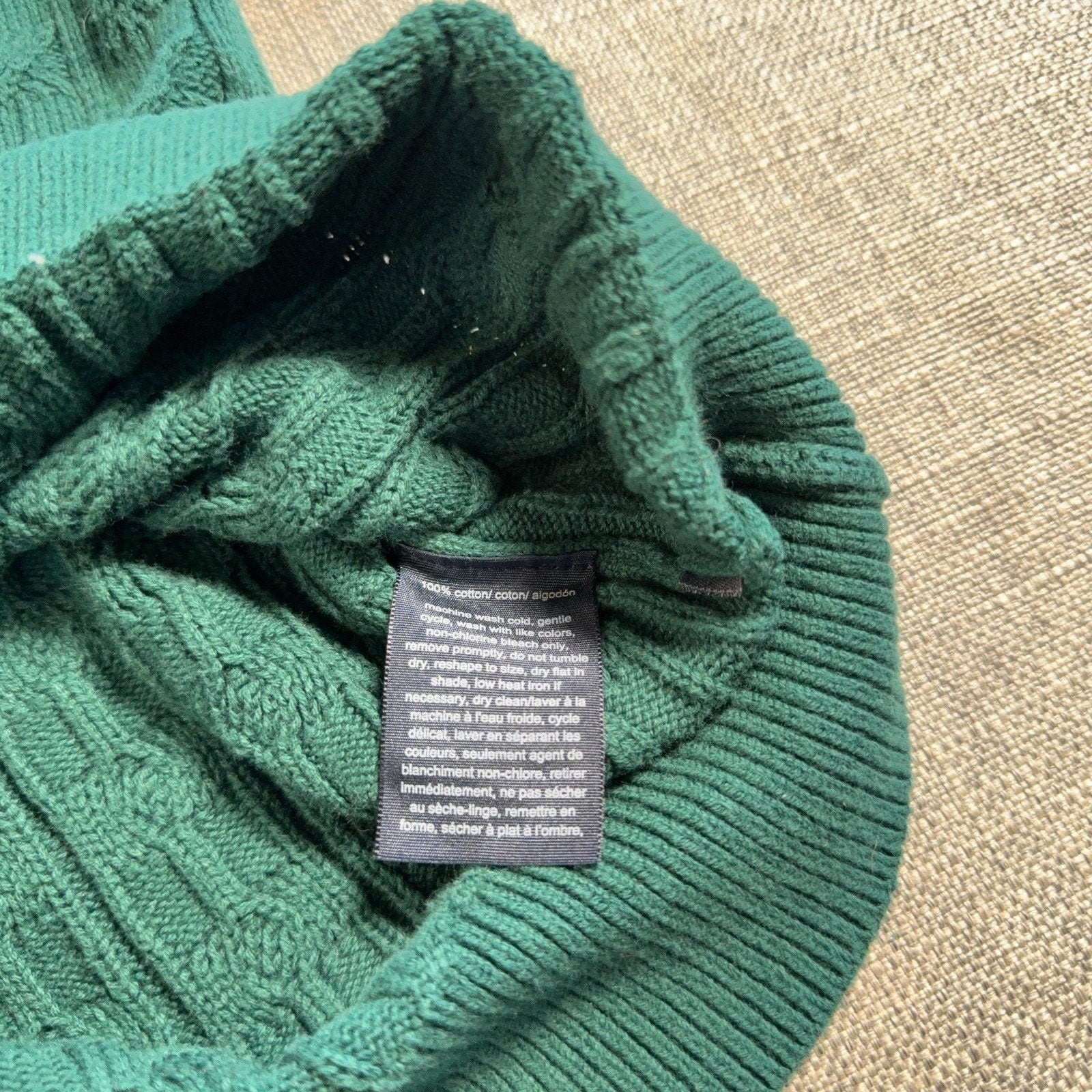 Tommy Hilfiger Cable Knit Sweater Shirt Mens XL Green Short Sleeve Cotton Preppy
