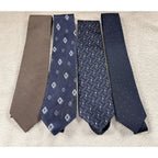 Vintage Mens Silk Tie Lot Calvin Klein Jones New York Don Loper Blue Geometric