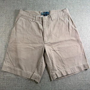 Polo Ralph Lauren Prospect Shorts Mens 32 Khaki Classic Chino Cotton 9 Inseam