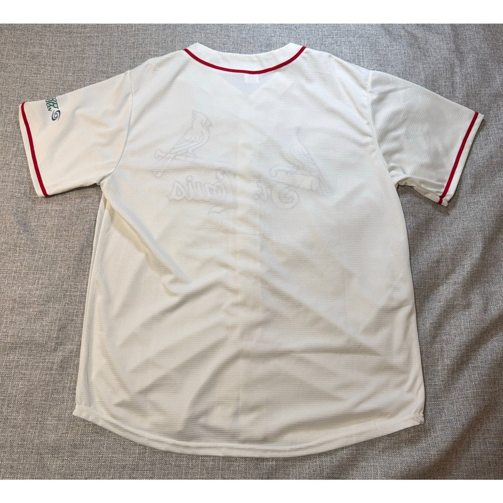 St Louis Cardinals MLB SGA Jersey Adult XL White Scott Credit Union Blank Back