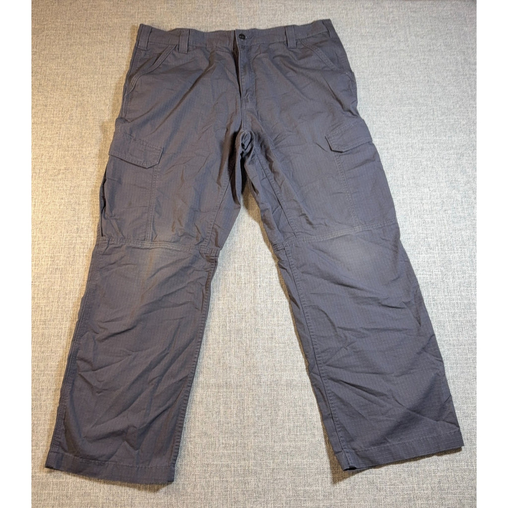 Carhartt Cargo Pants Mens 38x30 Gray Relaxed Fit Ripstop Work Utility Stained