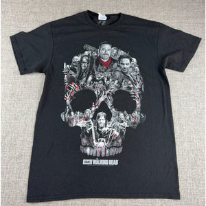 The Walking Dead T Shirt Mens M 2016 AMC Skull Graphic Negan Rick Daryl Delta