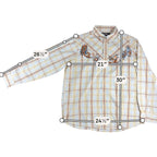 Ecko Unltd Marc Ecko Shirt XXL Plaid Embroidered Y2K Paisley Logo Streetwear